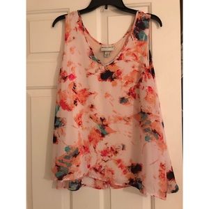 Ava and Viv tank with under lining. Floral